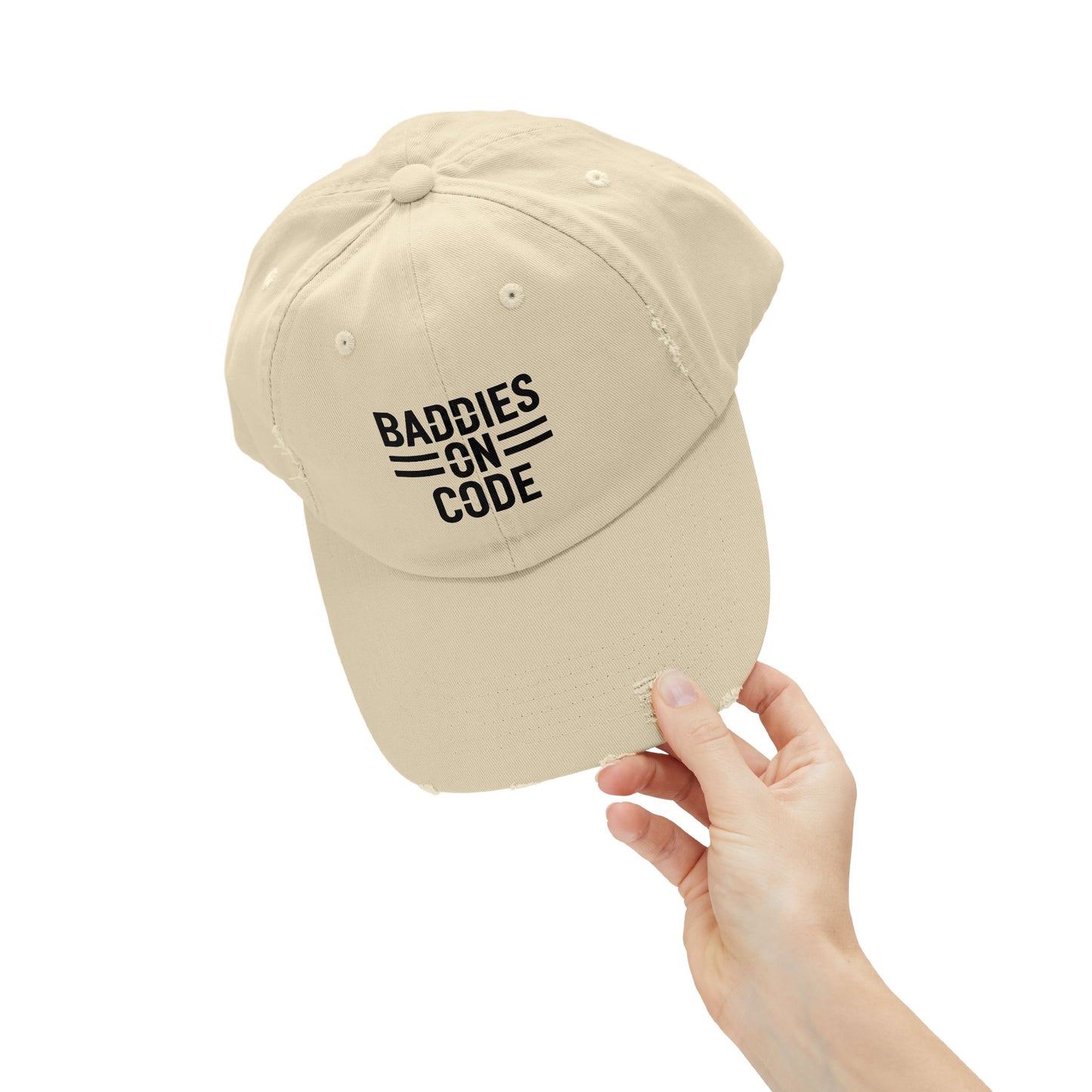 Baddies on Code Unisex Distressed Cap