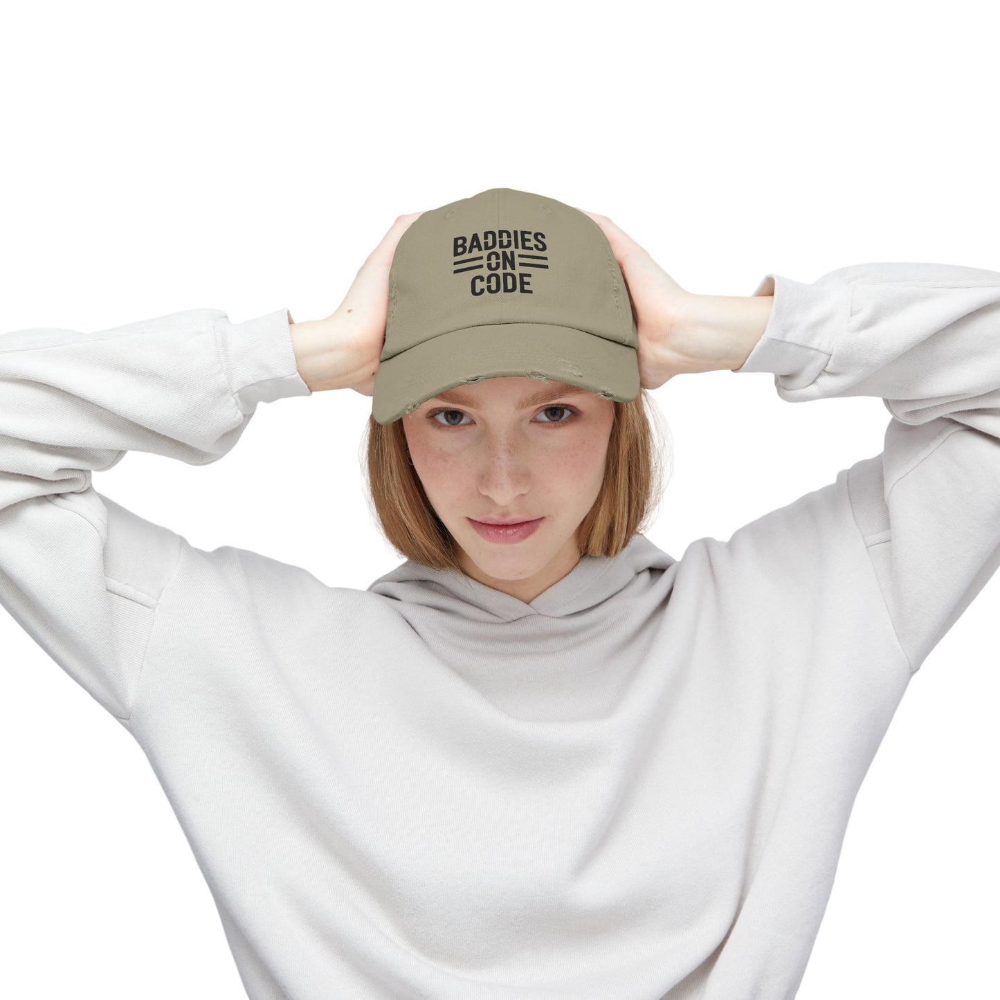 Baddies on Code Unisex Distressed Cap