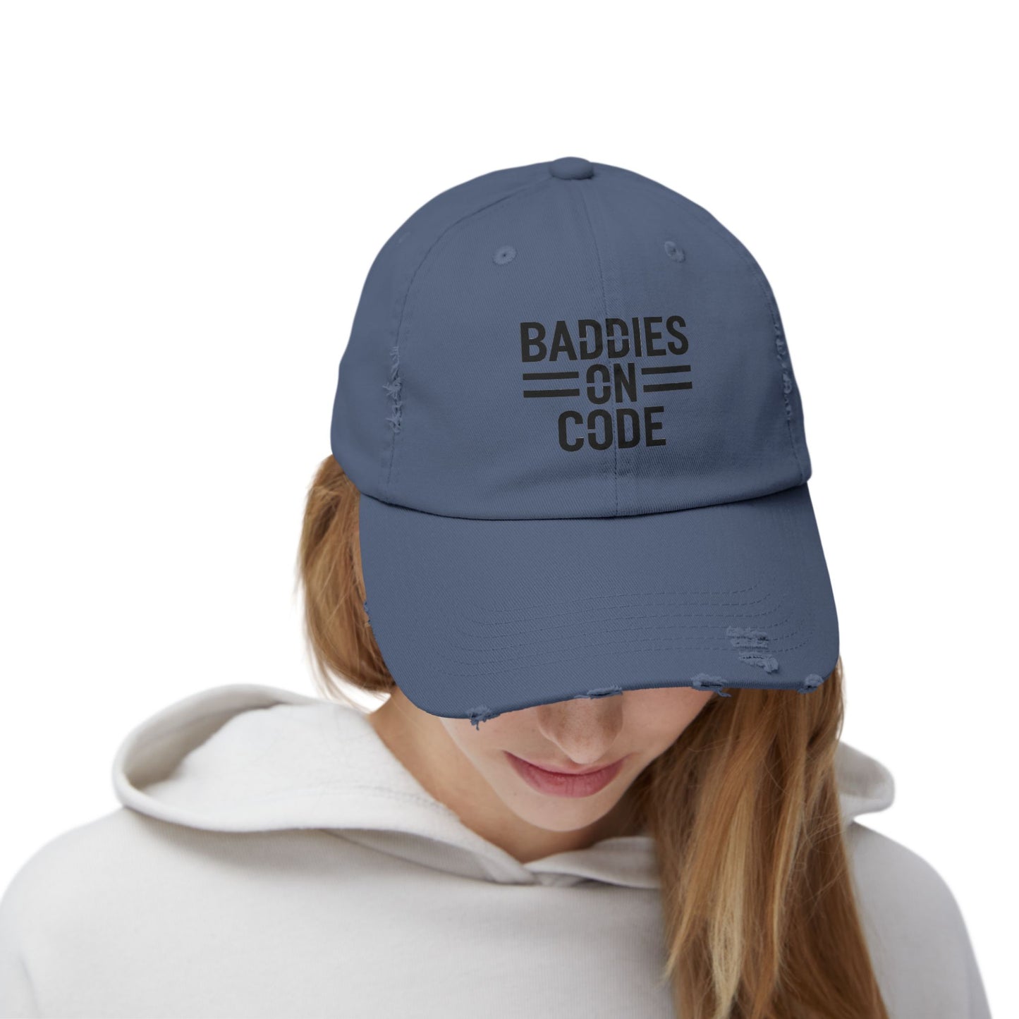 Baddies on Code Unisex Distressed Cap