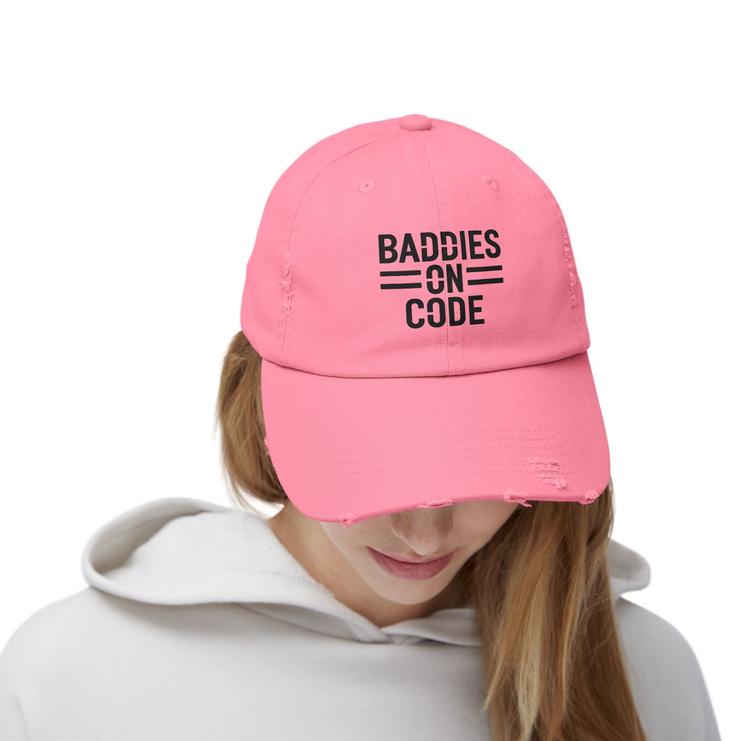 Baddies on Code Unisex Distressed Cap