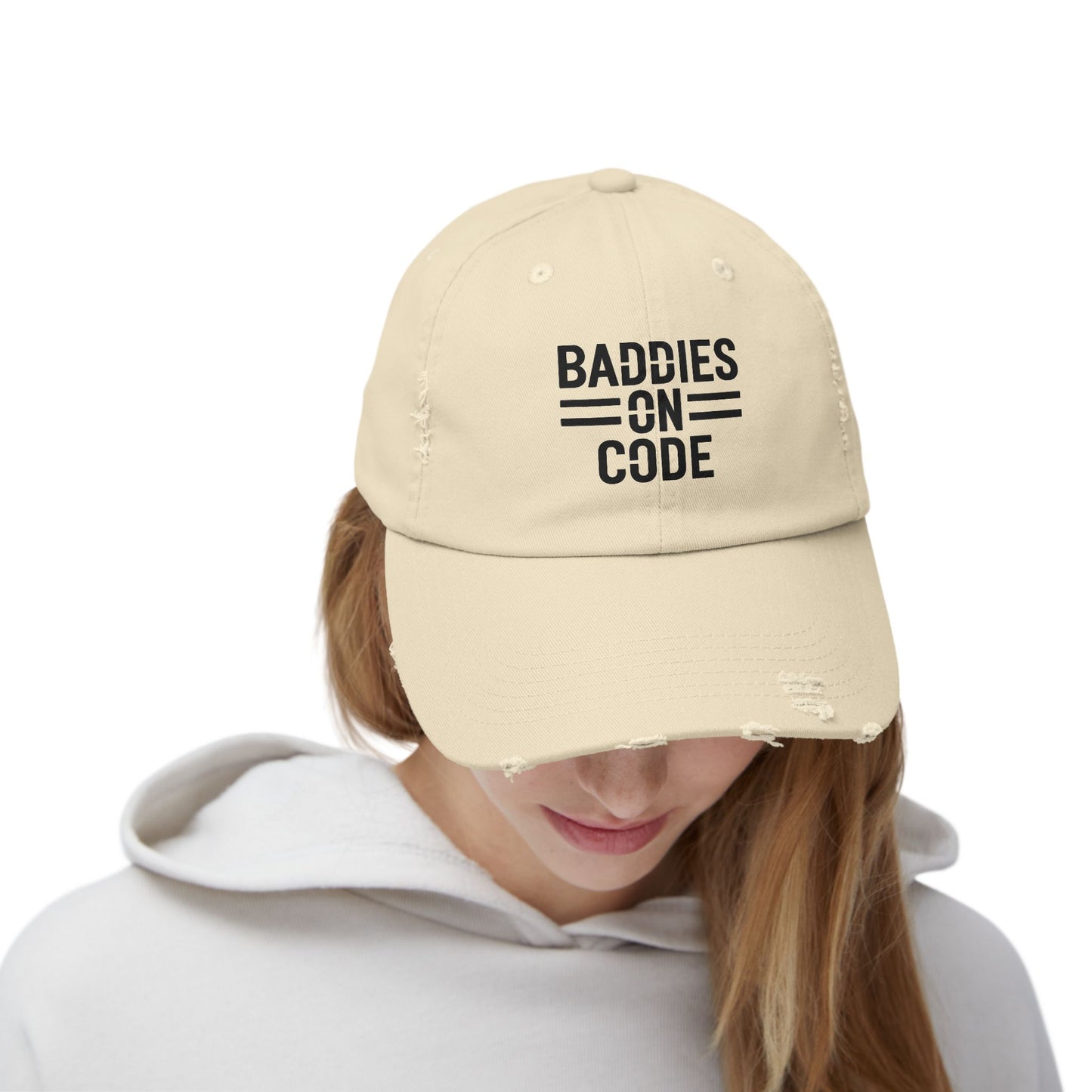 Baddies on Code Unisex Distressed Cap