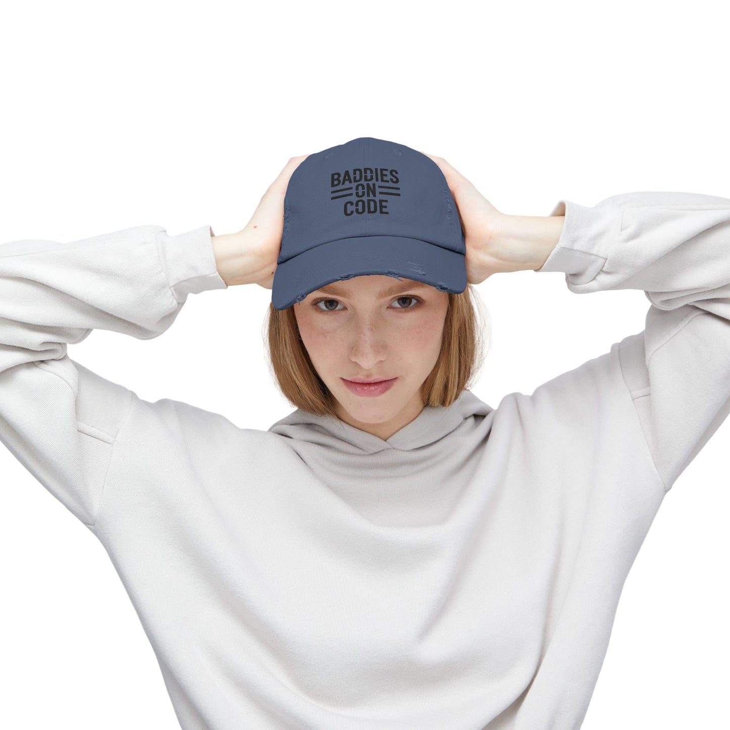 Baddies on Code Unisex Distressed Cap