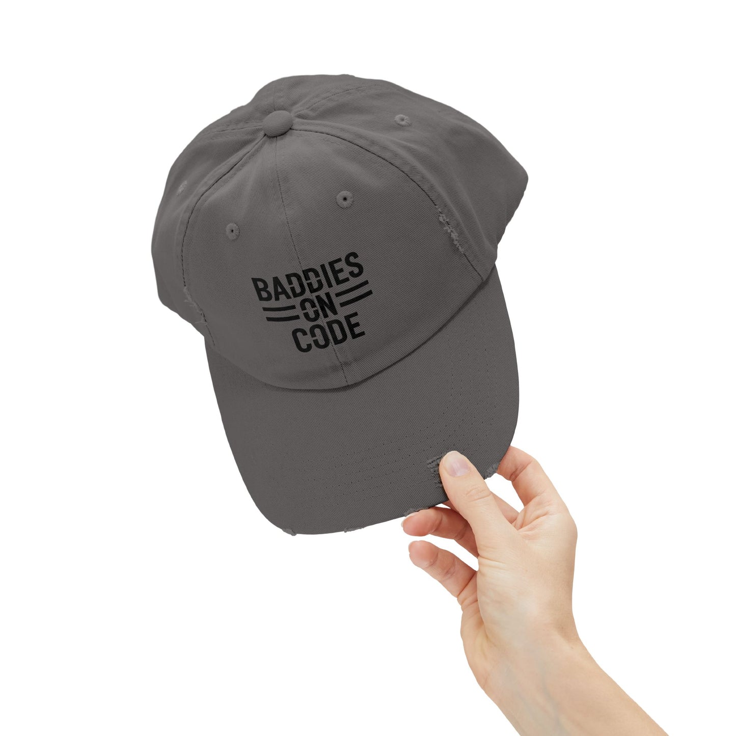 Baddies on Code Unisex Distressed Cap