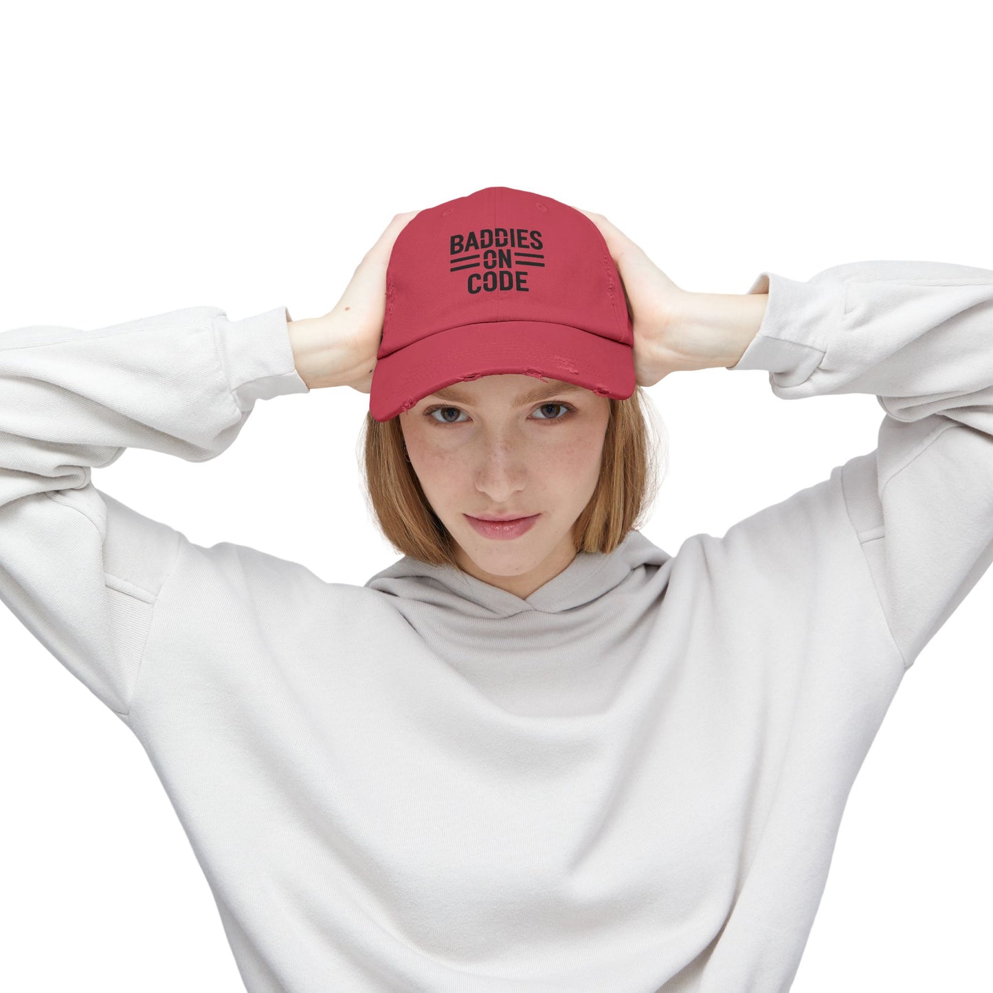 Baddies on Code Unisex Distressed Cap
