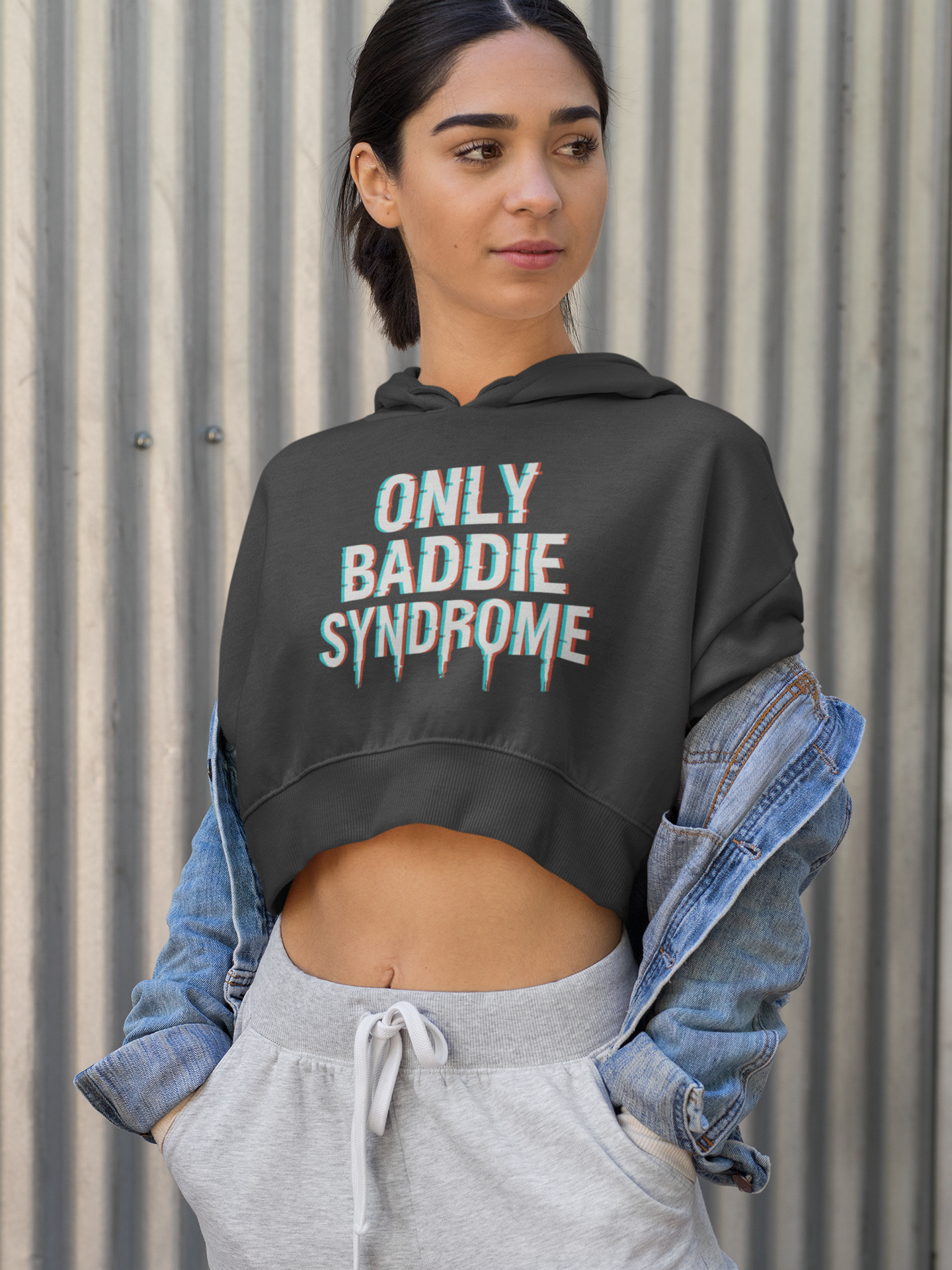 Only Baddie Crop Hoodie