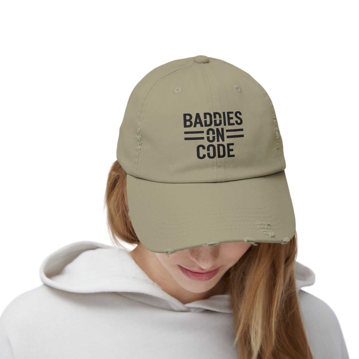 Baddies on Code Unisex Distressed Cap