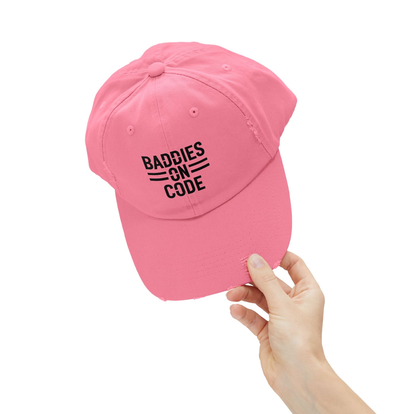 Baddies on Code Unisex Distressed Cap