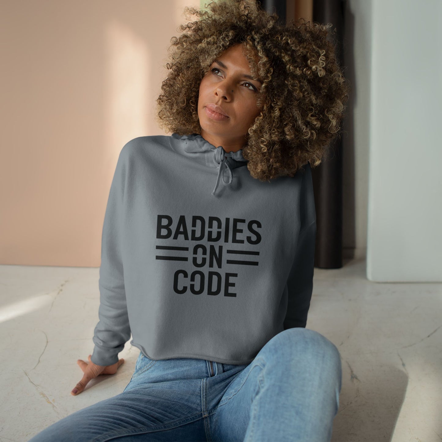 Baddies on Code Crop Hoodie