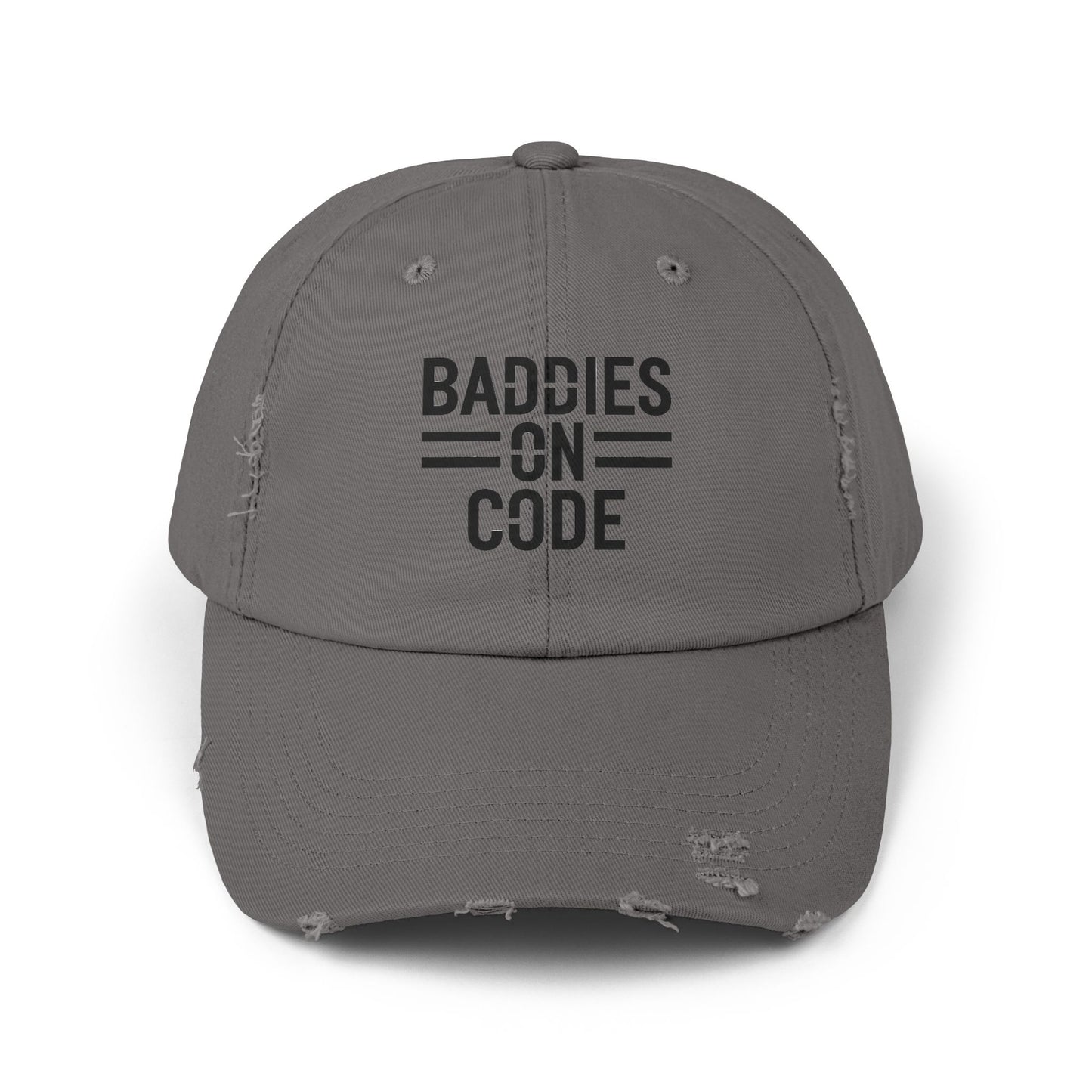 Baddies on Code Unisex Distressed Cap