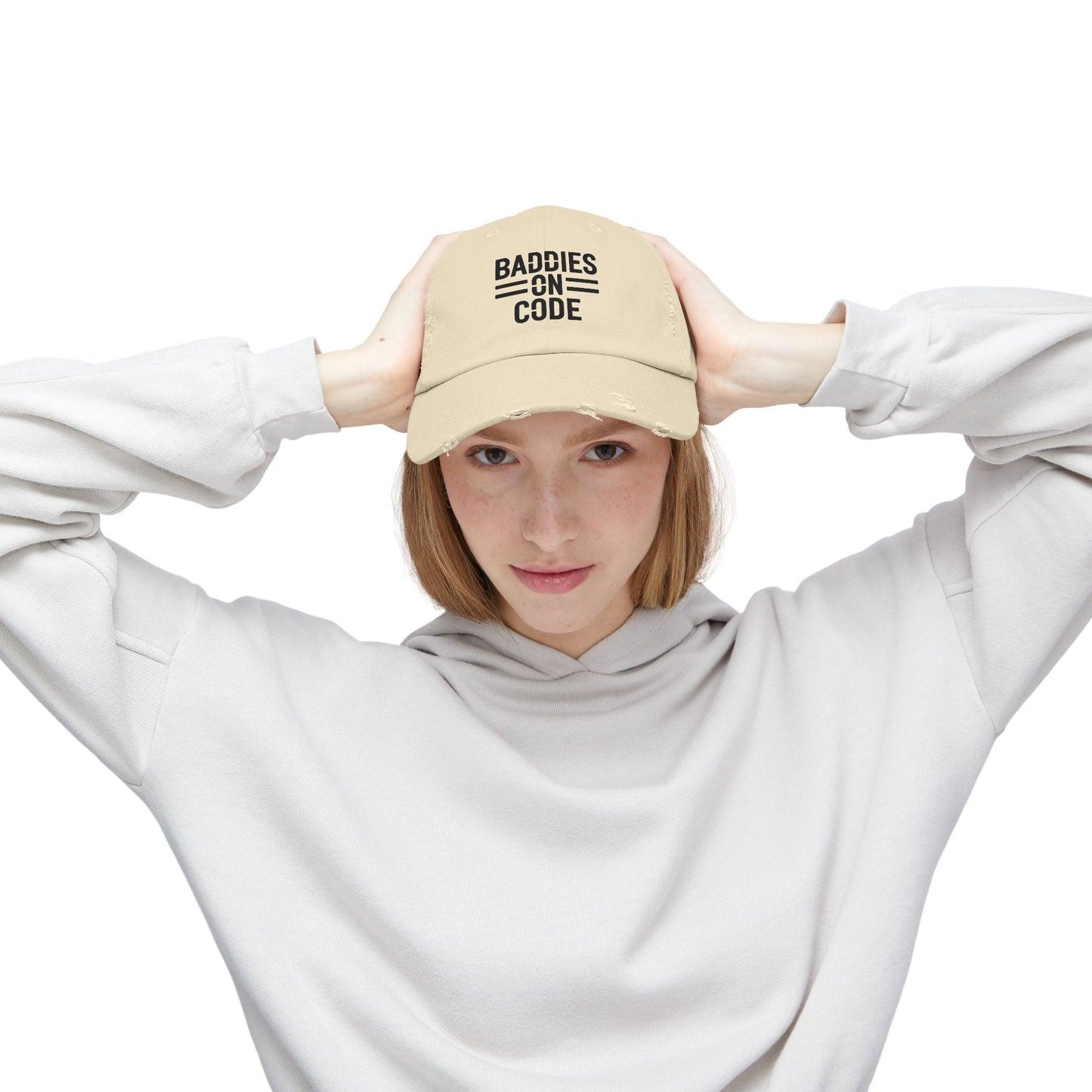 Baddies on Code Unisex Distressed Cap