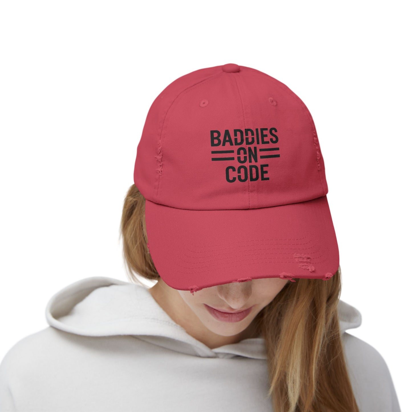 Baddies on Code Unisex Distressed Cap