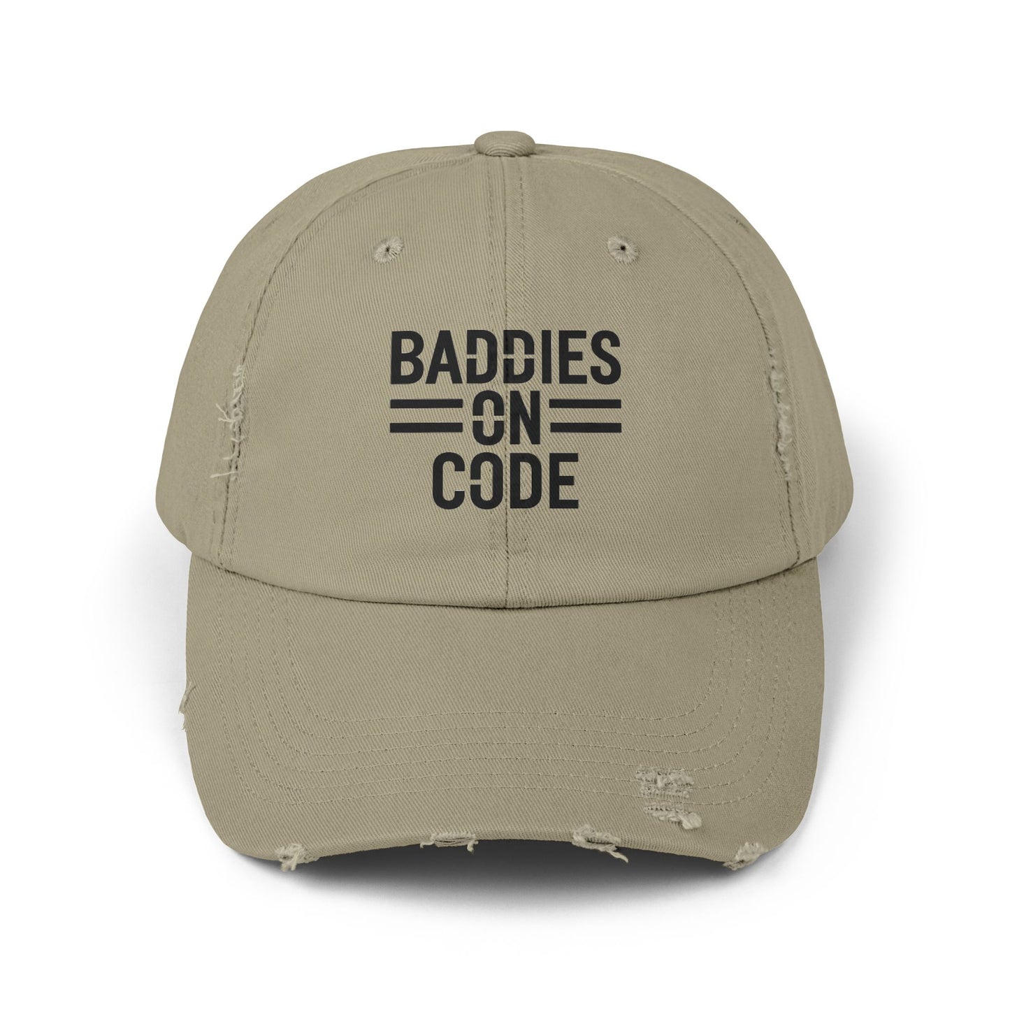 Baddies on Code Unisex Distressed Cap