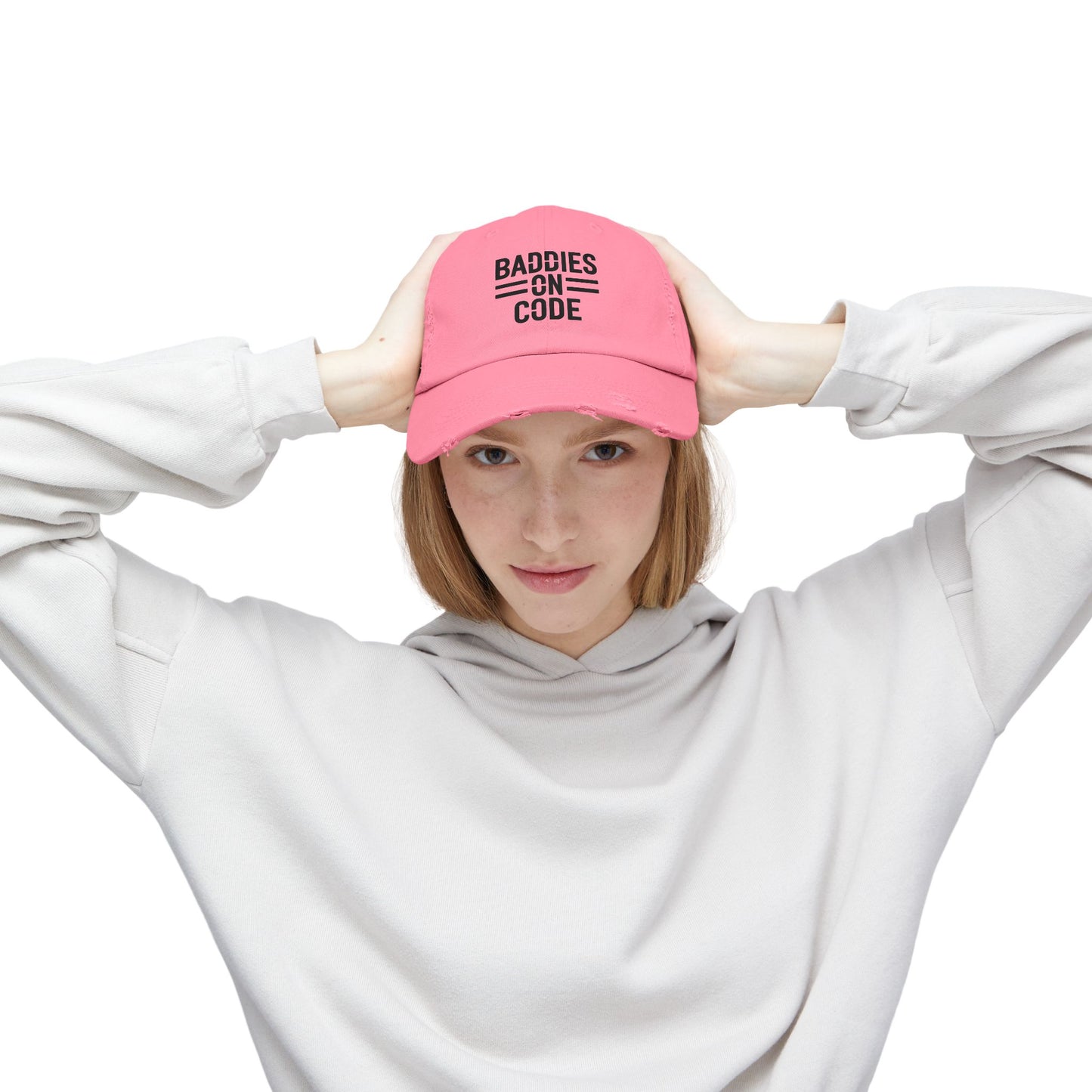 Baddies on Code Unisex Distressed Cap