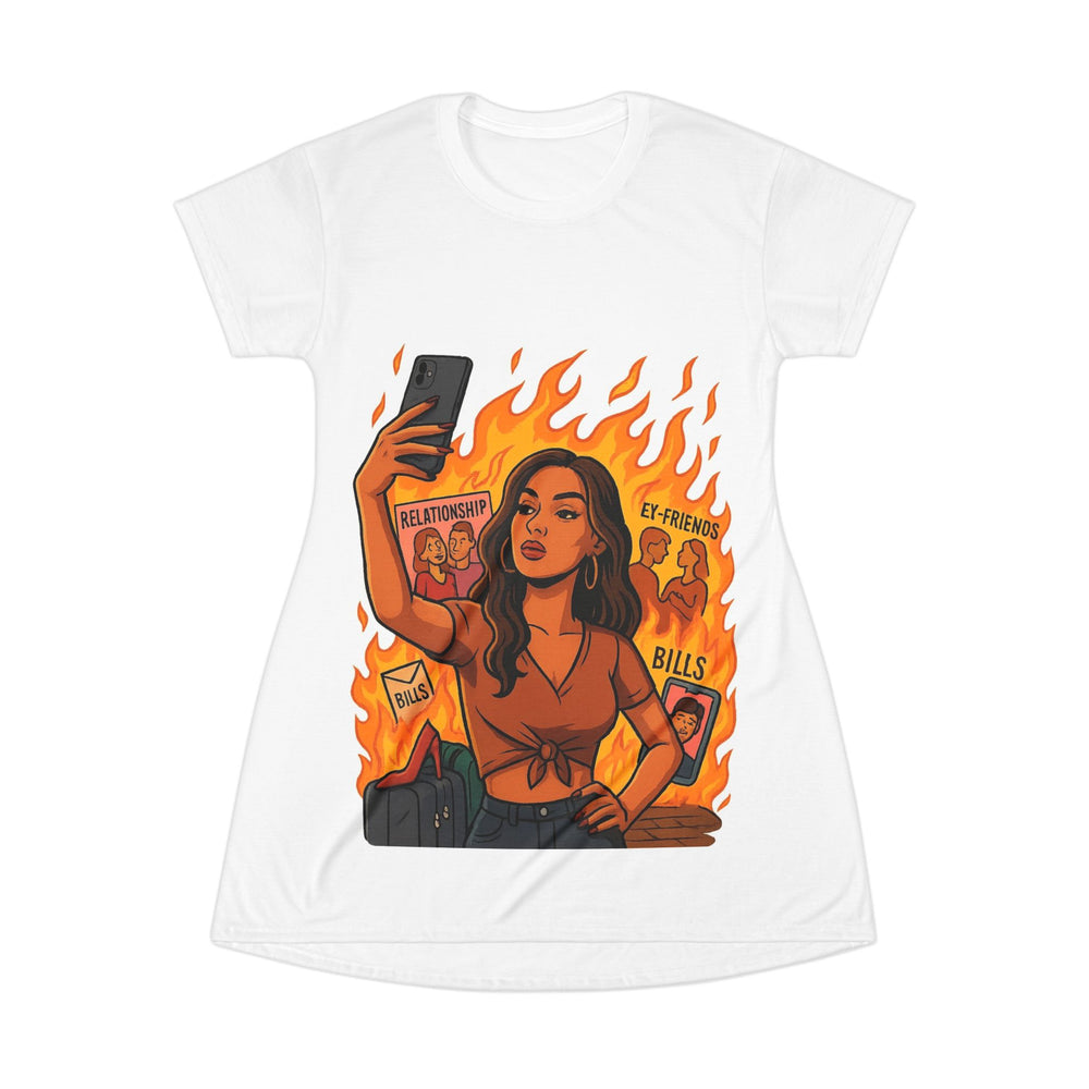 
                  
                    Flame Selfie T-Shirt Dress One Size
                  
                