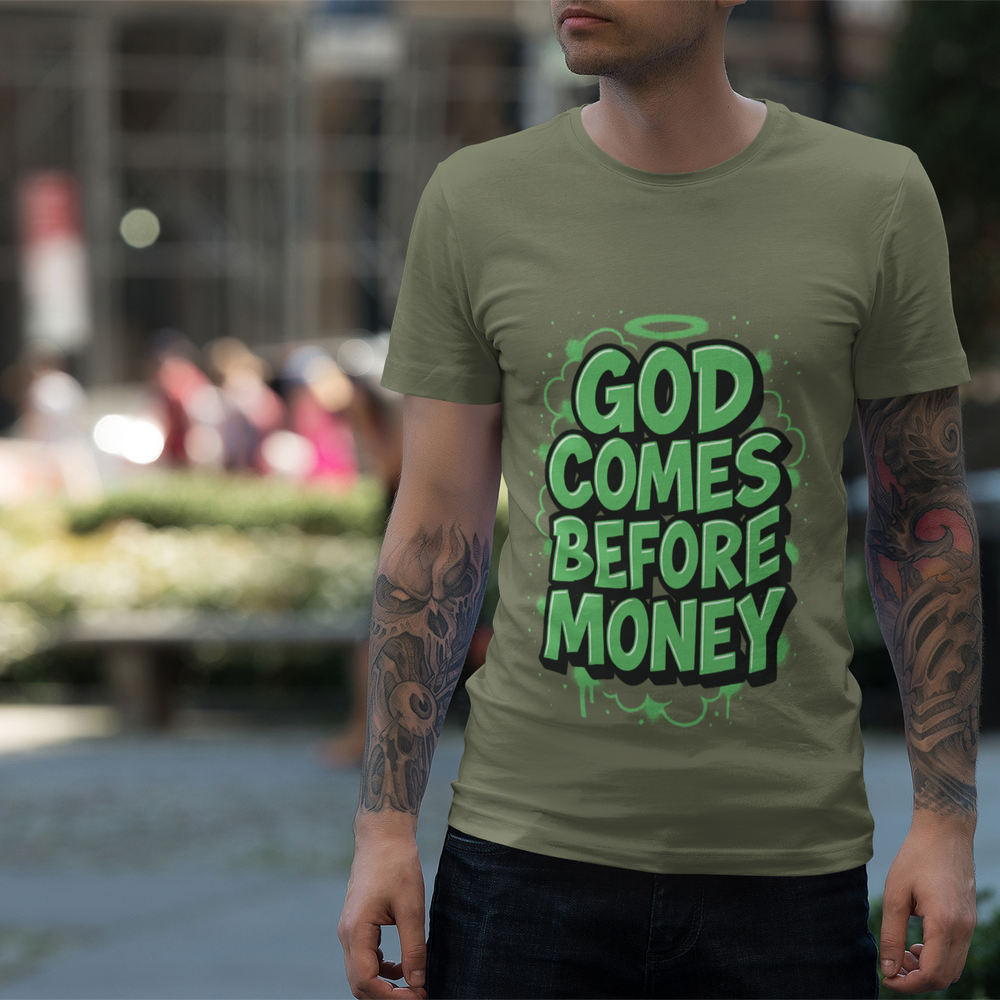 
                  
                    God Comes Before Money T-Shirt
                  
                