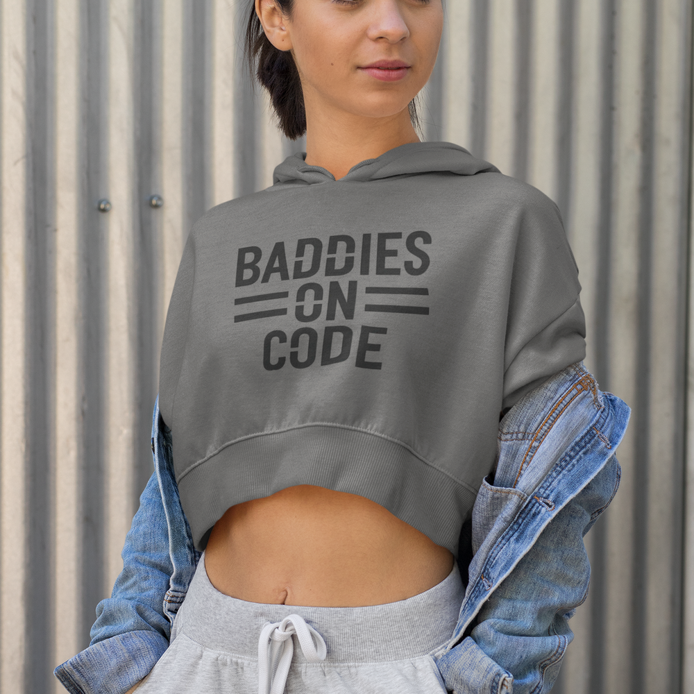
                  
                    Baddies on Code Crop Hoodie
                  
                