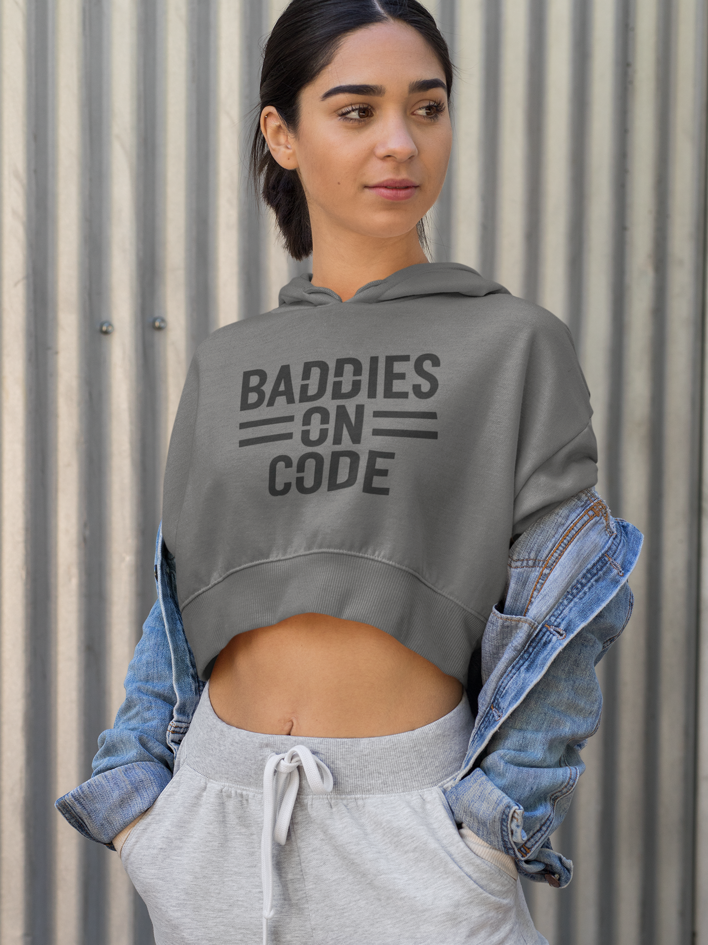Baddies on Code Crop Hoodie