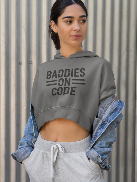 Baddies on Code Crop Hoodie