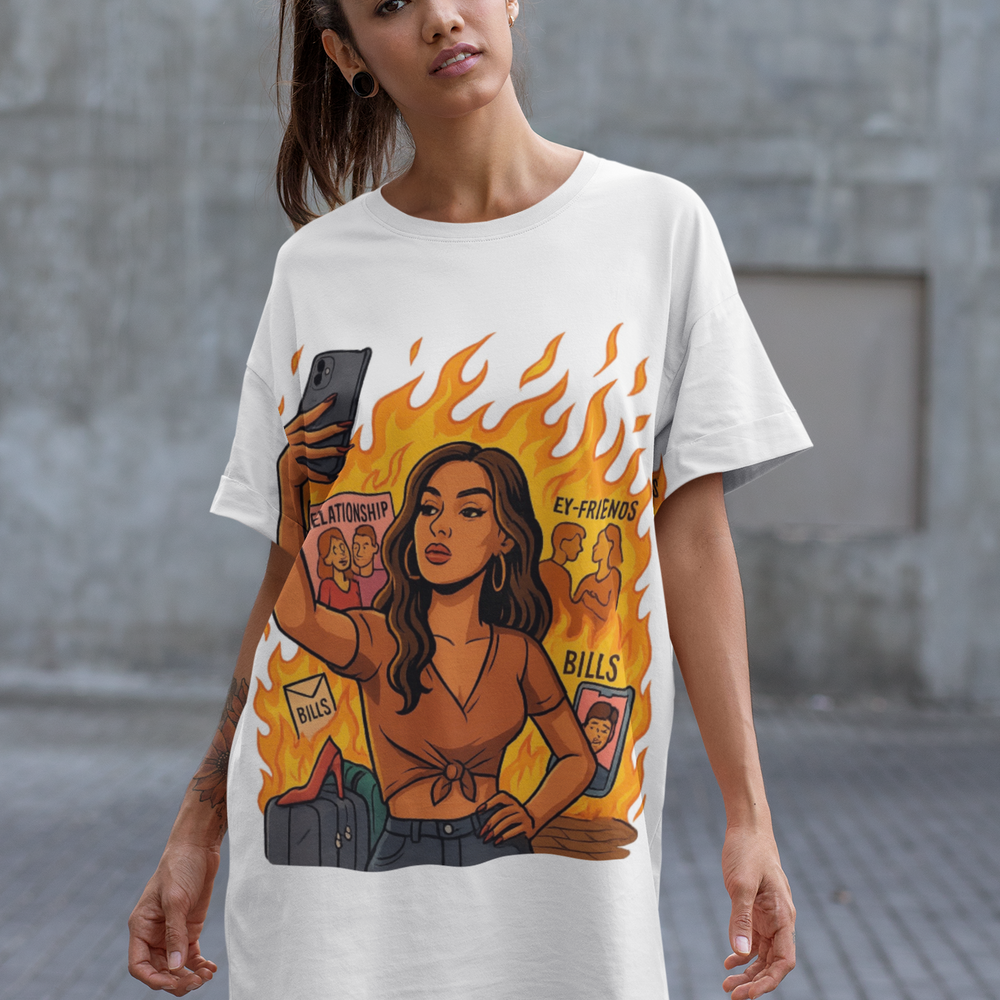 
                  
                    Flame Selfie T-Shirt Dress One Size
                  
                